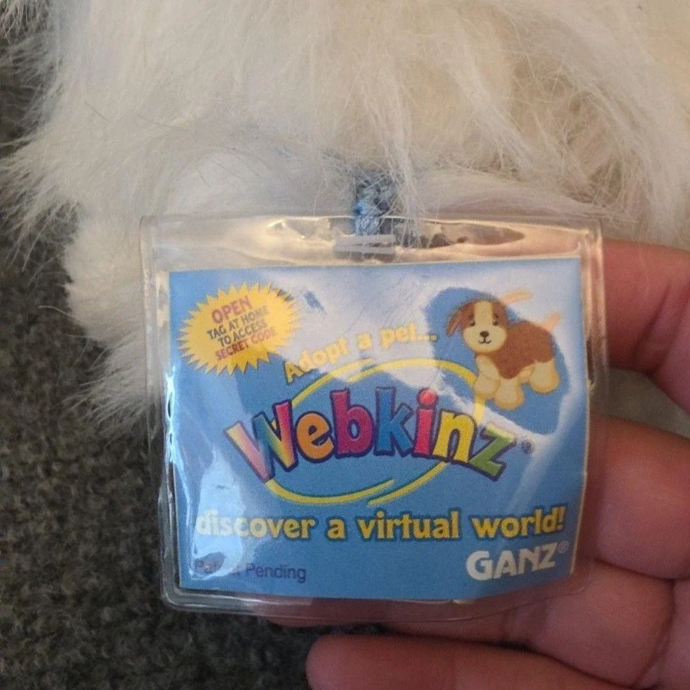 Webkinz GANZ Persian Cat Plush Small White Stuffed Animal Toy W/ Tag Code